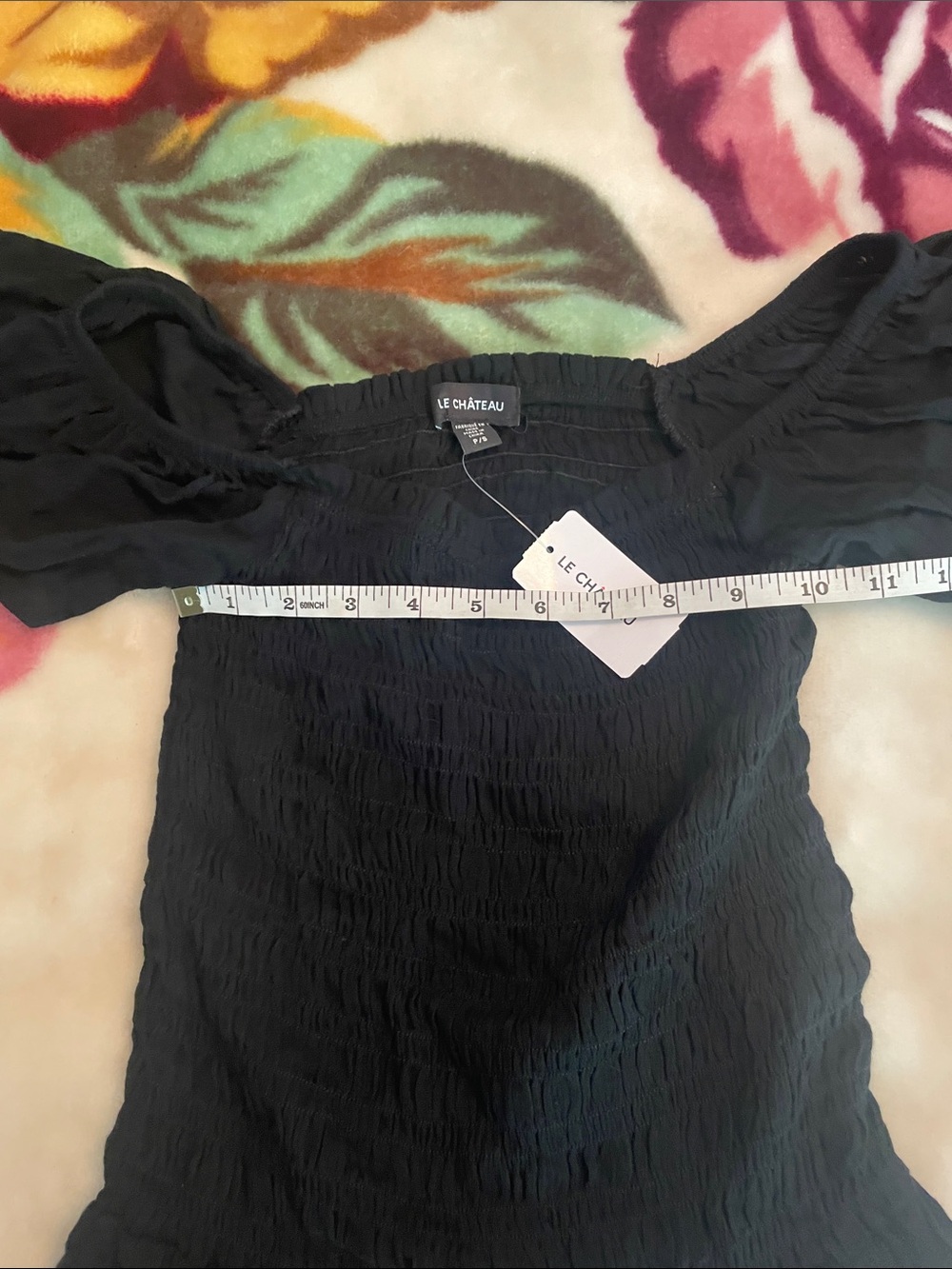 Le Chateau Black Off Shoulder Top Size SP - Picture 12 of 13